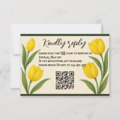 Tulip Reverie QR Code RSVP Card (Voorkant)