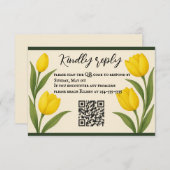 Tulip Reverie QR Code RSVP Card (Voorkant / Achterkant)