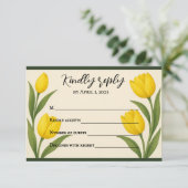 Tulip Reverie RSVP kaart (Staand voorkant)