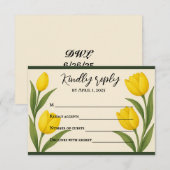 Tulip Reverie RSVP-kaart RSVP Kaartje (Voorkant / Achterkant)