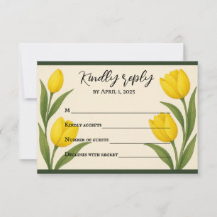 Tulip Reverie RSVP-kaart RSVP Kaartje