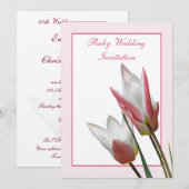 Tulip Ruby Huwelijksverjaardagsuitnodiging Kaart (Voorkant / Achterkant)