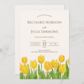 TULIP Save The Date Uitnodiging / Waterverf Bloeme (Voorkant / Achterkant)