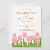TULIP Save The Date Uitnodiging / Waterverf Bloems (Voorkant)