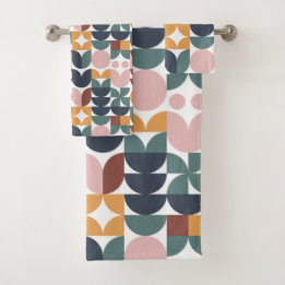 Tulip Scandinavian Modern Geometric Pattern Bad Handdoek