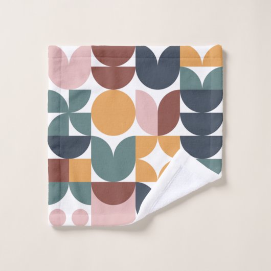 Tulip Scandinavian Modern Geometric Pattern Bad Handdoek (Wasdoekje)