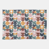 Tulip Scandinavian Modern Geometric Pattern Theedoek (Horizontaal)