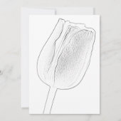 Tulip Schets Lente Bruiloft Brunch Uitnodiging (Achterkant)