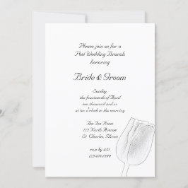 Tulip Schets Lente Bruiloft Brunch Uitnodiging