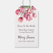 Tulip Seed Packet Memorial begrafenis Cadeaulabel (Voorkant)