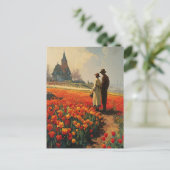 Tulip Serenity Vintage Briefkaart (Staand voorkant)