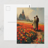 Tulip Serenity Vintage Briefkaart (Voorkant / Achterkant)