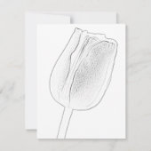 Tulip Sketch Marriage/Elopement Announement Aankondiging (Achterkant)