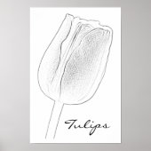 Tulip Sketch Poster (Voorkant)