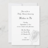 Tulip Sketch Spring Baby shower Kaart (Voorkant)