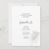 Tulip Sketch Spring Vrijgezellenfeest Kaart (Voorkant)