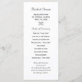 Tulip Sketch Spring Wedding Programme Programmakaart (Achterkant)