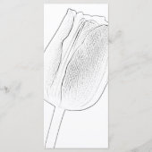 Tulip Sketch Spring Wedding Programme Programmakaart (Voorkant)