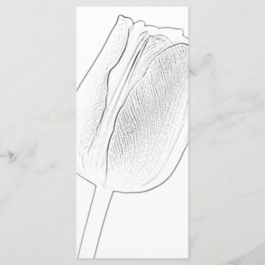 Tulip Sketch Spring Wedding Programme Programmakaart (Voorkant)