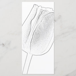 Tulip Sketch Spring Wedding Programme Programmakaart