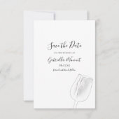 Tulip Sketch Spring Wedding Save the Date (Voorkant)