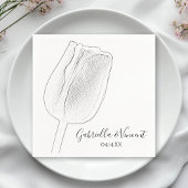 Tulip Sketch Spring Wedding Servet