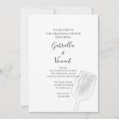 Tulip Sketch Wedding Rehearsal Dinner Uitnodiging (Voorkant)
