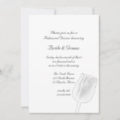 Tulip Sketch Wedding Rehearsal Dinner Uitnodiging (Voorkant)