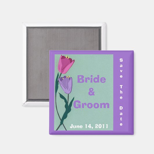 Tulip slaat de datum op magneet (Voorkant / Achterkant)