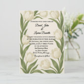 Tulip Sonata Photo Wedding Invitation Kaart (Staand voorkant)