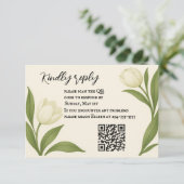 Tulip Sonata QR Code RSVP Card (Staand voorkant)
