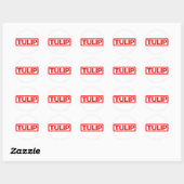 Tulip Stempel Ronde Sticker (Vel)