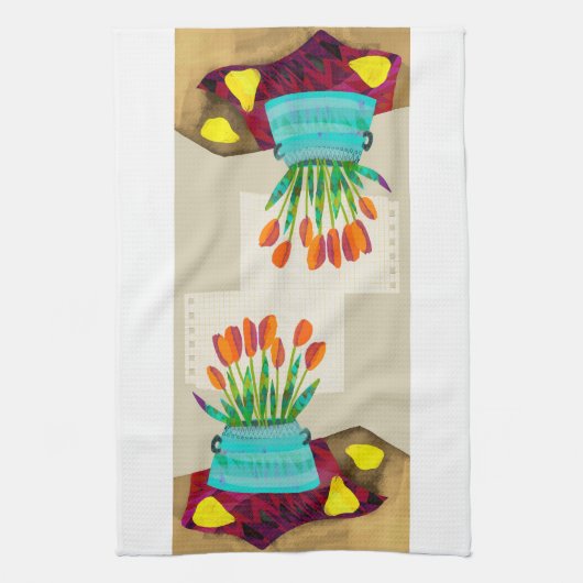 Tulip still Kitchen Tea Towel Theedoek (Verticaal)