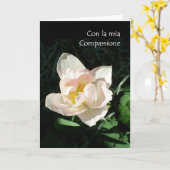 'Tulip' Sympathy Card - Italian Greeting Kaart (Gele Bloem)