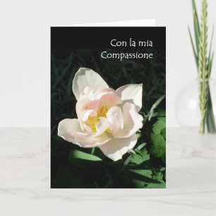'Tulip' Sympathy Card - Italian Greeting Kaart