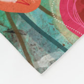 Tulip Tango - Natuur geïnspireerde hedendaagse kun Fleece Deken (Hoek)