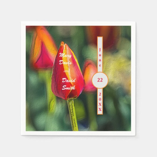 Tulip Textured Garden Servet (Voorkant)