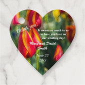 Tulip Textured Garden Wedding Bedankjes Labels (Voorkant)