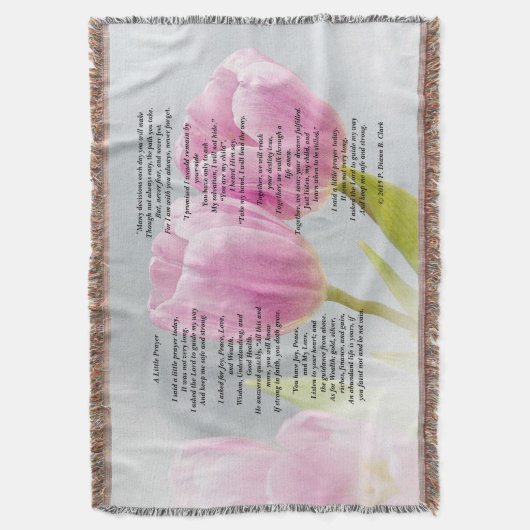Tulip Throw "A Little Prayer" Deken (Voorkant Verticaal)