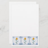  Tulip Tile-kunstwerk Briefpapier (Voorkant / Achterkant)