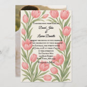 Tulip Treasure Photo Wedding Invitation Kaart (Voorkant / Achterkant)