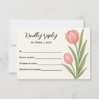 Tulip Treasure RSVP-kaart RSVP Kaartje