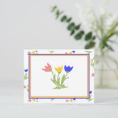 Tulip-Trio Briefkaart (Staand voorkant)