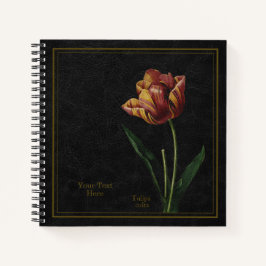 Tulip (Tulipa culta) Black Notebook Notitieboek