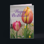 Tulip Tulips Red Pink Flower Florence Birthday Car Kaart<br><div class="desc">Tulp Tulps Red Pink Flower Floral Birthday Card. Ontworpen uit een van mijn originele foto's in de bloemtuin en mijn originele schrijfwerk,  geniet van!</div>