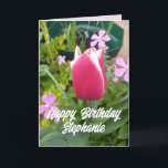 Tulip Tulips Red Pink Flower Florence Birthday Car Kaart<br><div class="desc">Tulp Tulps Red Pink Flower Floral Birthday Card. Ontworpen uit een van mijn originele foto's in de bloemtuin en mijn originele schrijfwerk,  geniet van!</div>