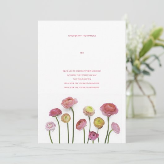 Tulip-uitnodiging Kaart (Staand voorkant)