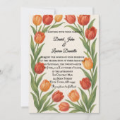 Tulip Veil foto bruiloft uitnodiging (Voorkant)