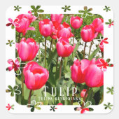 Tulip Vierkante Sticker (Voorkant)