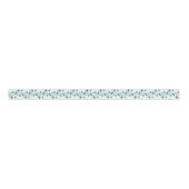 Tulip Vine in Blue and Green Grosgrain Lint (Voorkant)